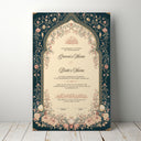 Customised Premium Nikah Nama | Personalised Luxury Nikah Certificate with Pen | Islamic Marriage Certificate (Beige & Blue)