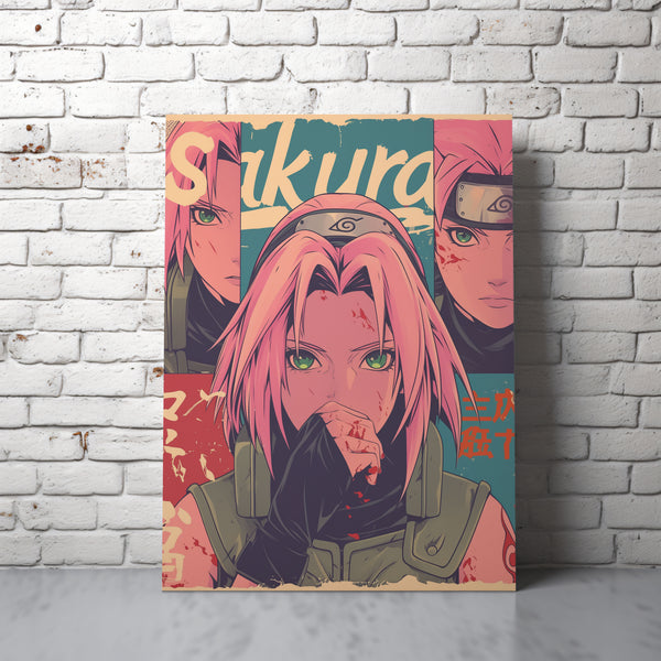 Sakura’s Resolve - Canvas Art of a True Ninja
