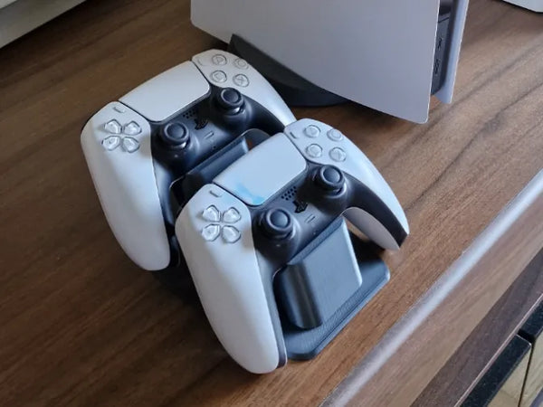 Custom Dual PS5 Controller Stand – PS5 Styled Holder for 2 DualSense Controllers with Name or Gamertag Personalisation