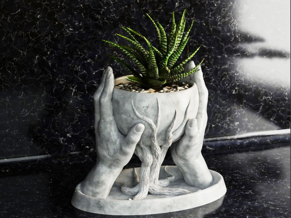 Guardian Hands Tree Planter – Artistic Indoor Pot with Spiritual Vibes